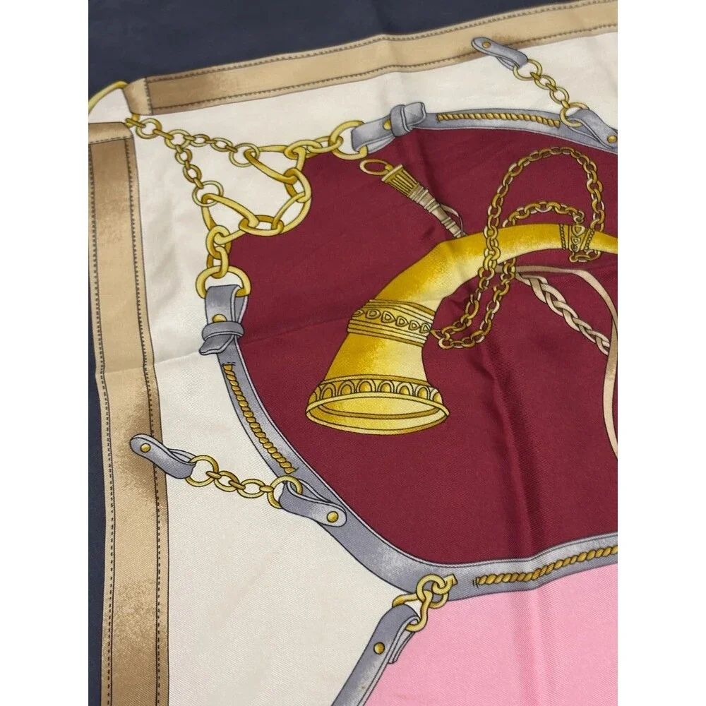 Vintage CELINE Silk Equestrian Square Scarf 33